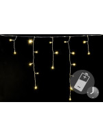 Vianočný dážď - 5 m, 144 LED, teple biely, s časovačom