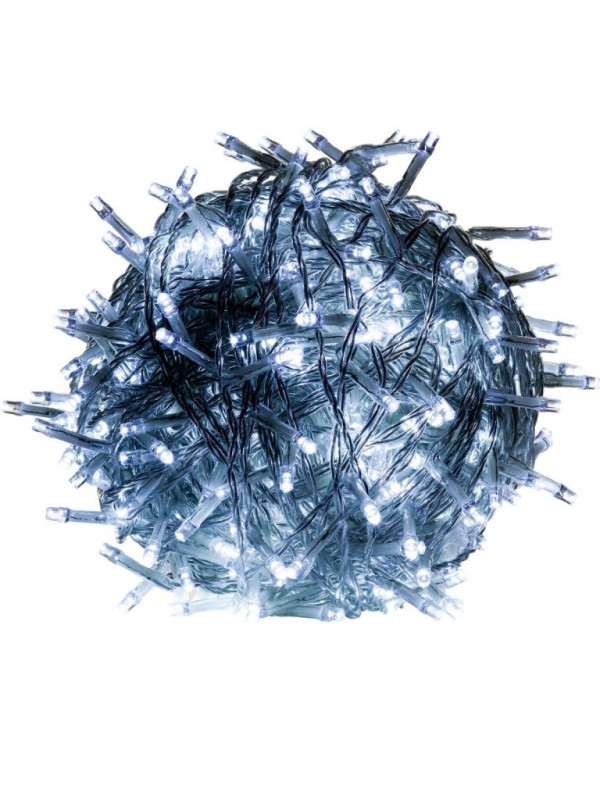 VOLTRONIC Vianočné osvetlenie 60 m, 600 LED, studená biela