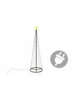 Vianočná dekorácia - svetelná pyramída stromček - 240 cm teplá biela