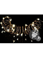 Vianočná reťaz - MINI 50 LED s časovačom - teplá biela
