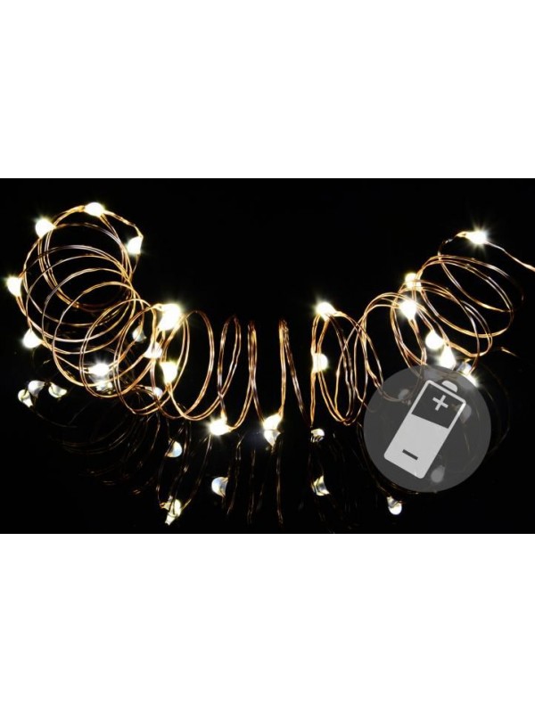 Vianočná svetelná reťaz - MINI 10 LED – teplá biela