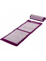 Akupresúrna podložka s vankúšom MOVIT 130 x 50 cm - fialová
