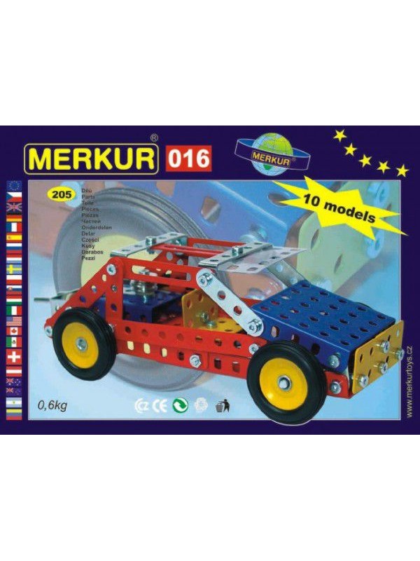 Stavebnice MERKUR 016 Buggy 10 modelů 205ks v krabici 26x18x5cm