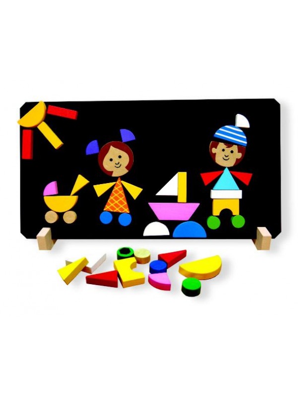 Magnetické puzzle děti v krabici 33x23x3,5cm