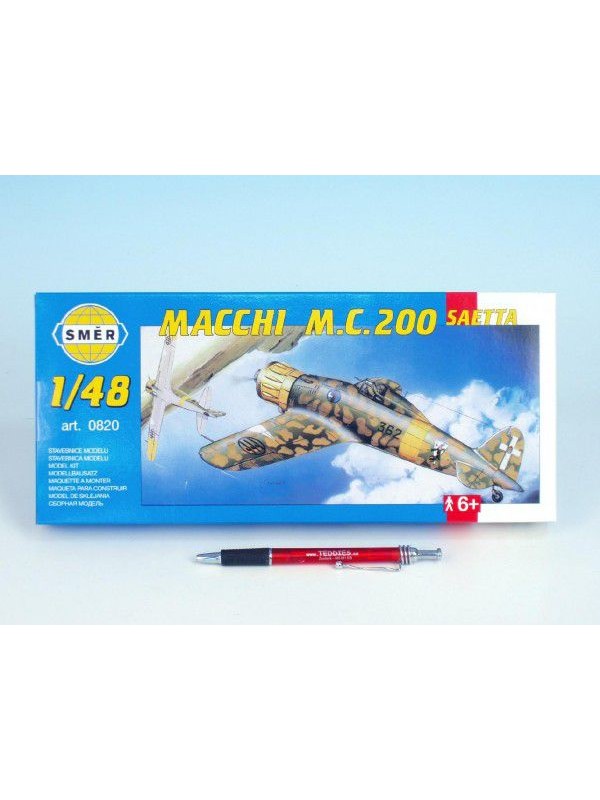 Model Macchi M.C. 200 Saetta 16,1x21,2cm v krabici 31x13,5x3,5cm