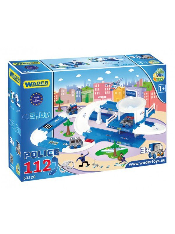 Kid Cars 3D Policie plast 3,8m v krabici 59x40x15cm 12m+ Wader