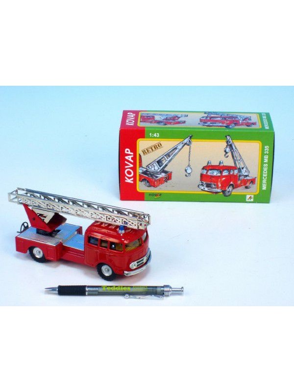 Auto Mercedes 335 hasiči kov 17cm 1:43 v krabičce Kovap