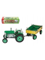 Traktor Zetor s valníkem zelený na klíček kov 28cm Kovap v krabičce
