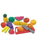 Ovoce a zelenina krájecí s náčiním plast 25ks v krabici 40x27x6cm