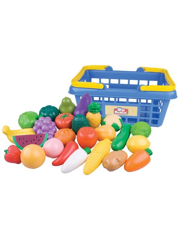 Nákupní košík ovoce/zelenina 25ks plast 28x13x22cm v síťce