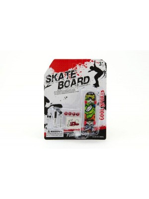Skateboard prstový plast 10cm s doplňky asst na kartě