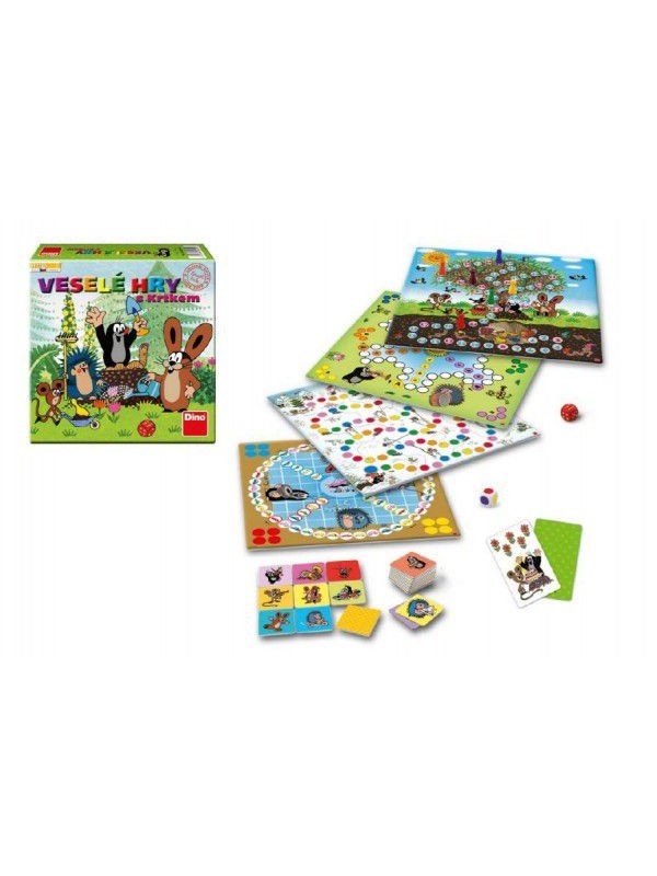Veselé hry s Krtkem společenská hra v krabici 30x30x7cm