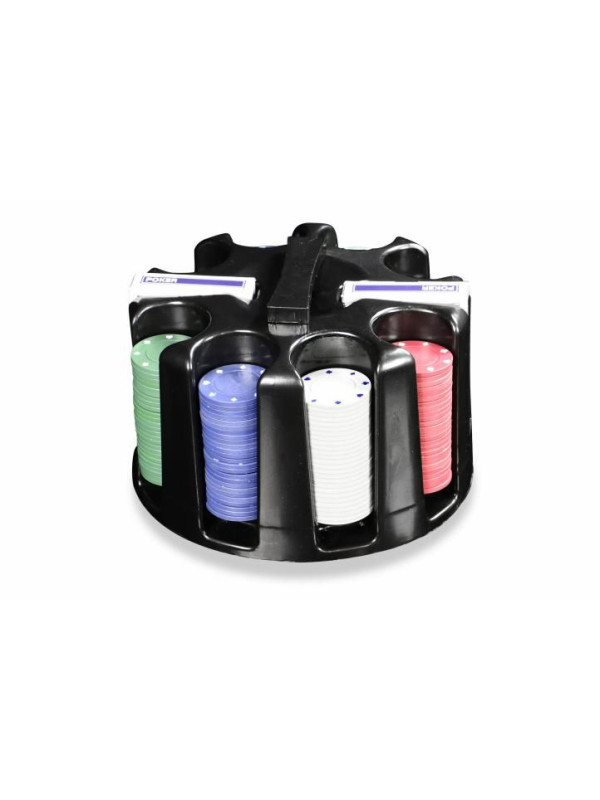 Poker set 200 ks - Caddy – otočný plastový stojan na žetóny Poker set 200 ks - Caddy – otočný plastový stojan na žetóny