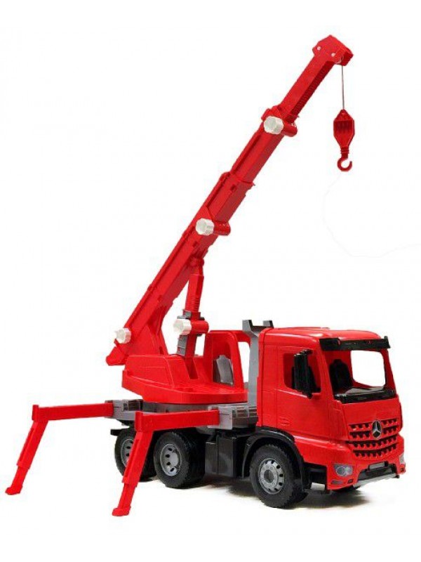 Auto jeřáb plast 70cm 3-osý Mercedes Actros v krabici