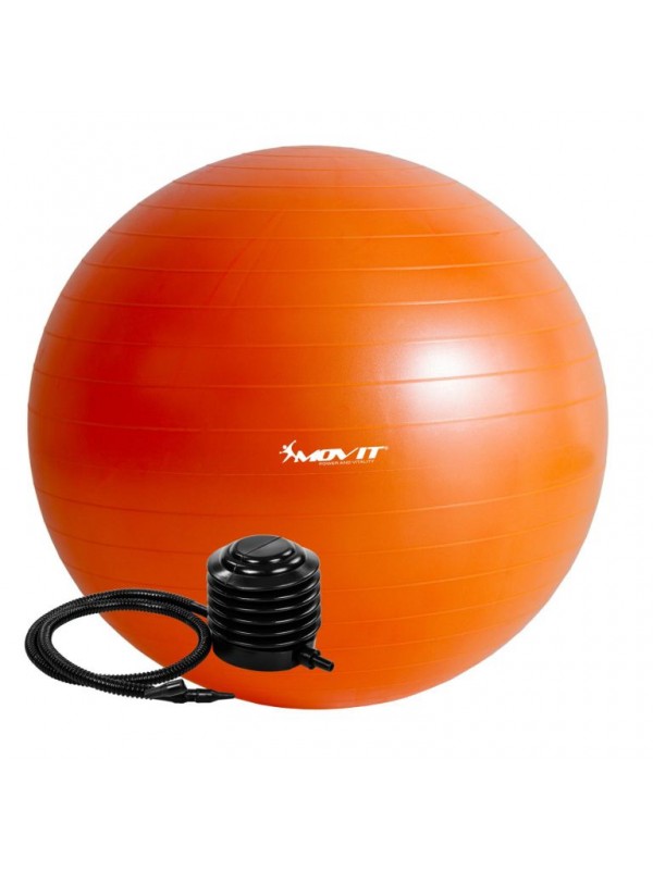 Gymnastická lopta MOVIT s pumpou – 75 cm – oranžová