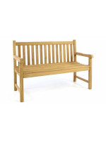 Záhradná lavica DIVERO - ošetrené teakové drevo - 130 cm