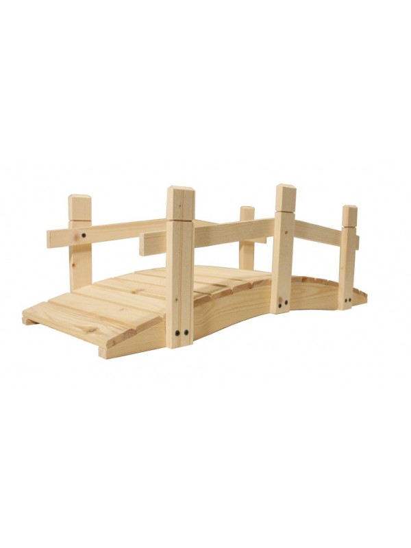 Záhradný drevený most bez povrchovej úpravy - 71 cm