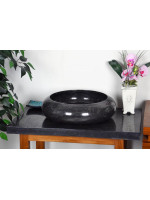 DIVERO umývadlo z prírodného kameňa Black