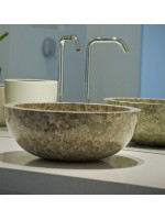 Umývadlo z prírodného kameňa Gemma 501 leštený mramor Ø 45 cm Grey