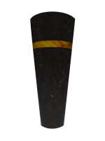 Voľne stojace kamenné umývadlo Perlui - čierny mramor s onyxom