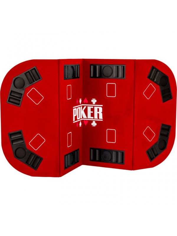 Skladacia pokerová podložka - červená