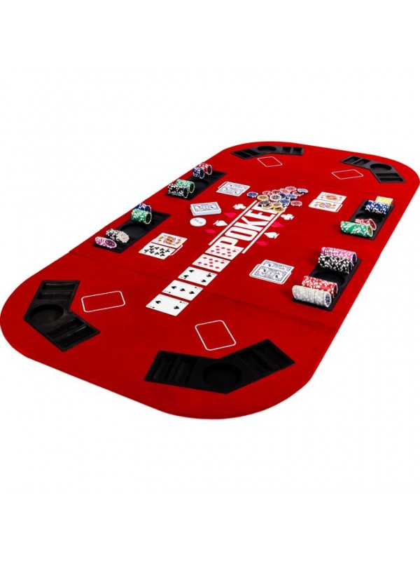 Skladacia pokerová podložka - červená