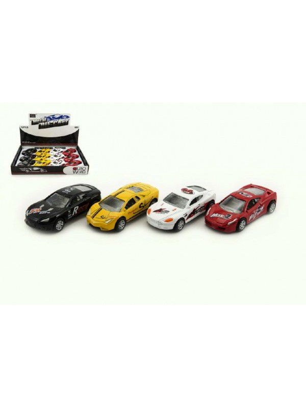 Auto 8,5 cm, kov / plast, na spätné natiahnutie, 4 farby