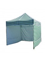Záhradný párty stan PROFI STEEL 3 x 3 - zeleno-biela pruhovaná