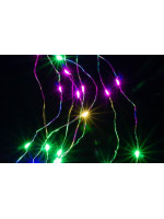 NEXOS Sada svetelných drôtov na batérie, 8 LED, farebné