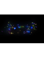 NEXOS Svetelný strieborný drôt, 40 LED, časovač, farebný