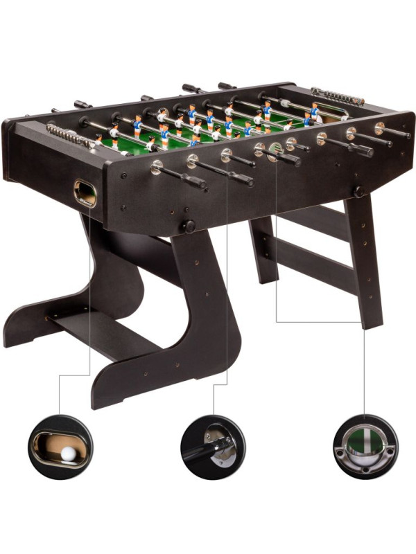 Stolný futbal Liverpool 141 x 125 x 89 cm - čierny