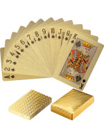 Poker karty plastové - zlaté