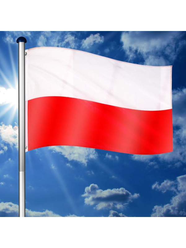 Vlajkový stožiar vrátane vlajky Poľsko - 650 cm