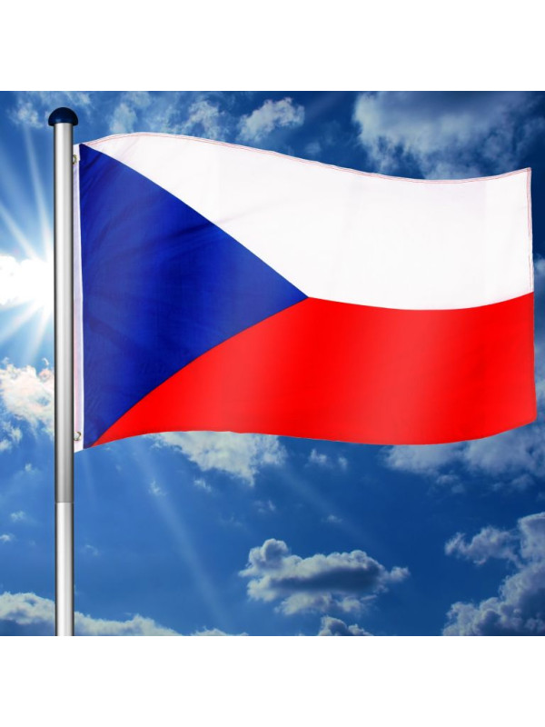 Vlajkový stožiar vrátane vlajky Česká republika - 650 cm