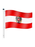 Vlajkový stožiar vrátane vlajky Rakúsko - 650 cm
