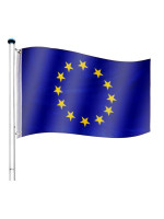 Vlajkový stožiar vrátane vlajky Európska únia - 650 cm