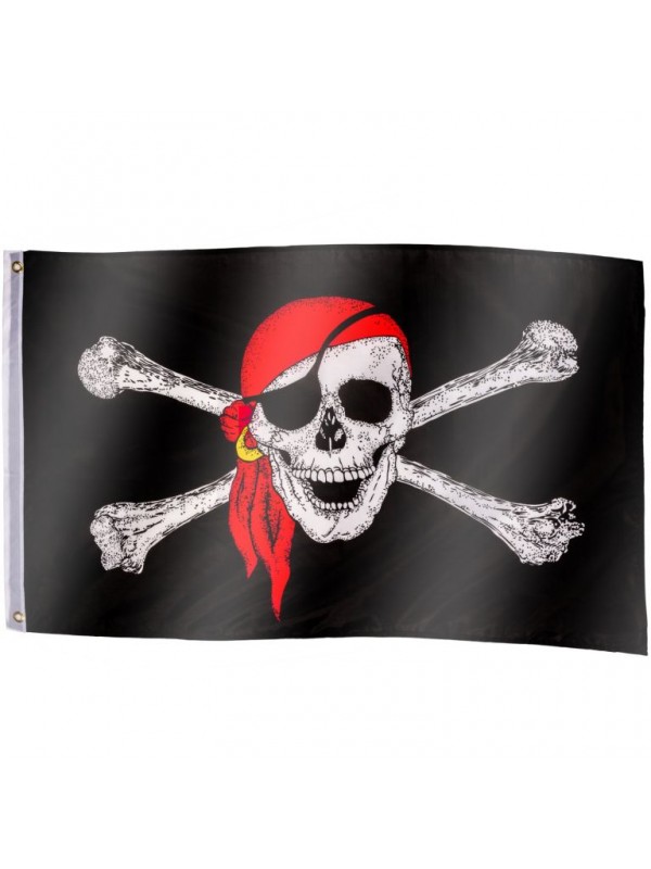 Pirátska vlajka Jolly Roger - 120 cm x 80 cm