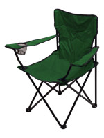 Kempingová skladacia stolička BARI - zelená