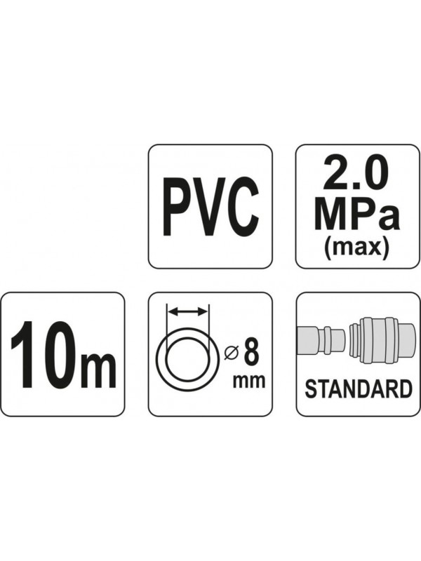 Hadica vzduchová PVC 8 mm, 10m