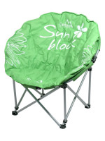 Kempingová skladacia stolička FLOWERS - zelená