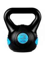 MOVIT Kettlebell činka - 3 kg, čierna/svetlomodrá