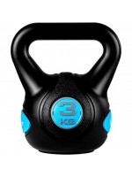 MOVIT Kettlebell činka - 3 kg, čierna/svetlomodrá