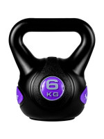 MOVIT Kettlebell činka - 6 kg, čierna/fialová
