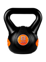 MOVIT Kettlebell činka - 8 kg, čierna/oranžová