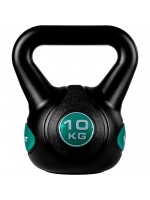 MOVIT Kettlebell činka - 10 kg, čierna/petrolejová