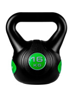 MOVIT Kettlebell činka - 16 kg, čierna/zelená