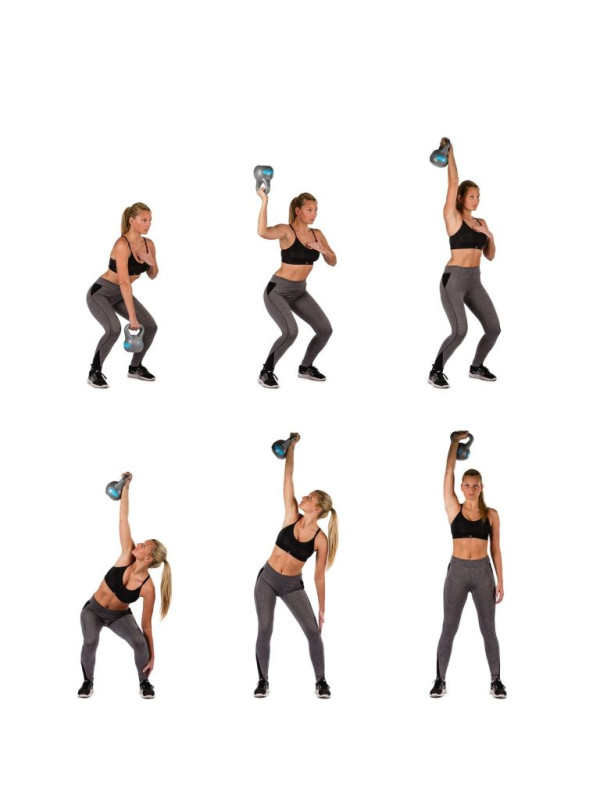 MOVIT Kettlebell činka - 16 kg, čierna/zelená