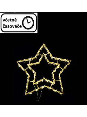Vianočná dekorácia na okno - 35 LED, hviezda