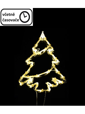 Vianočná dekorácia na okno - 35 LED, strom