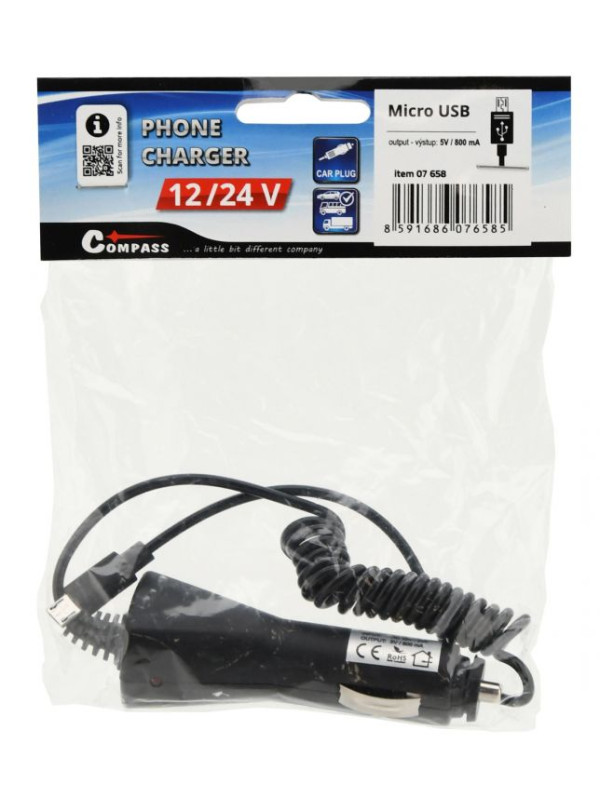 Nabíjačka telefónu 12 / 24 V - MICRO USB